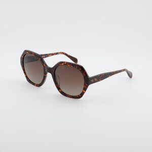 Rag & Bone RNB1078/S 0086 HA Sunglasses Havana Geometric Frame, Brown Lenses